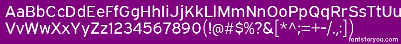 ExpresswayRg Font – White Fonts on Purple Background