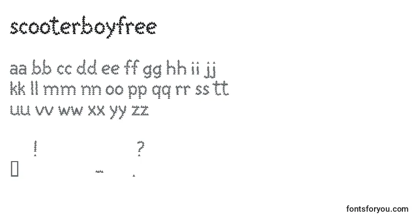 Schriftart ScooterBoyFree – Alphabet, Zahlen, spezielle Symbole