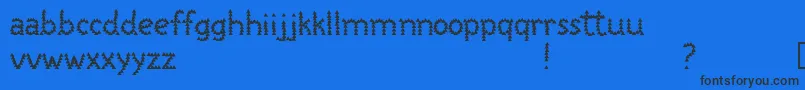 ScooterBoyFree-Schriftart – Schwarze Schriften auf blauem Hintergrund