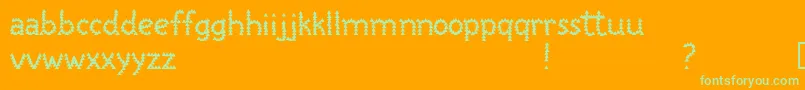 ScooterBoyFree Font – Green Fonts on Orange Background