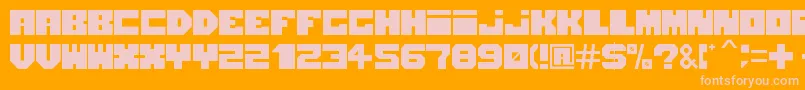 Blokhed Font – Pink Fonts on Orange Background