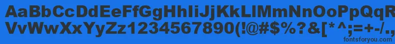 ArialBlackРћР±С‹С‡РЅС‹Р№ Font – Black Fonts on Blue Background