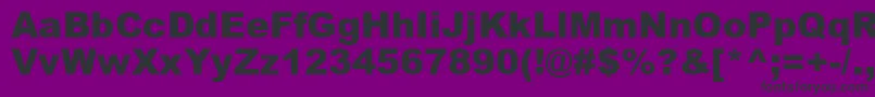 ArialBlackРћР±С‹С‡РЅС‹Р№ Font – Black Fonts on Purple Background