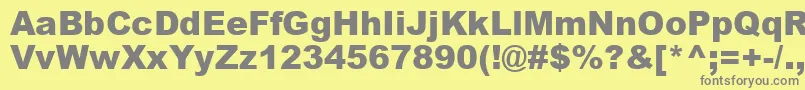 フォントArialBlackРћР±С‹С‡РЅС‹Р№ – 黄色の背景に灰色の文字