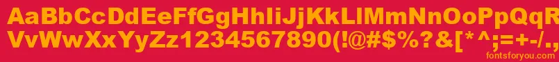 ArialBlackРћР±С‹С‡РЅС‹Р№ Font – Orange Fonts on Red Background