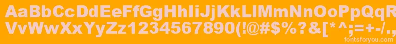 ArialBlackРћР±С‹С‡РЅС‹Р№ Font – Pink Fonts on Orange Background