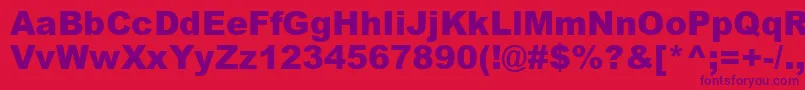 ArialBlackРћР±С‹С‡РЅС‹Р№ Font – Purple Fonts on Red Background