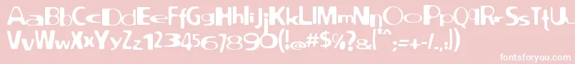 フォントNorth – ピンクの背景に白い文字