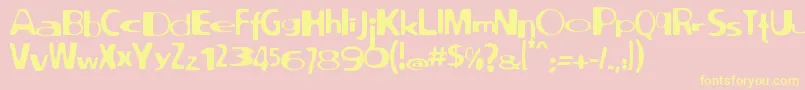 North Font – Yellow Fonts on Pink Background