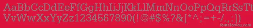 AggloriaRoman Font – Gray Fonts on Red Background