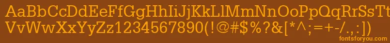 Шрифт AggloriaRoman – оранжевые шрифты на коричневом фоне
