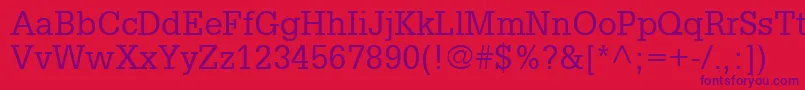 AggloriaRoman Font – Purple Fonts on Red Background