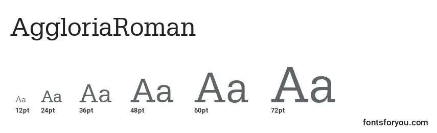 Размеры шрифта AggloriaRoman