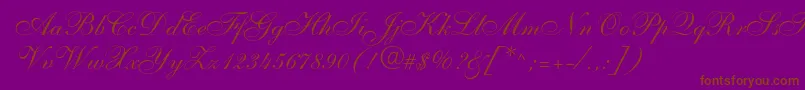 Nelson Font – Brown Fonts on Purple Background