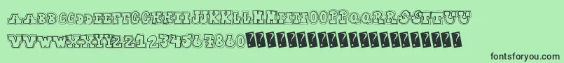 Collegedropout Font – Black Fonts on Green Background