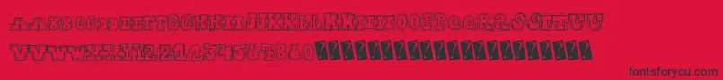 Collegedropout Font – Black Fonts on Red Background