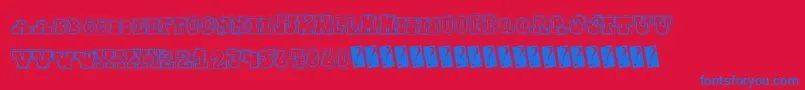 Collegedropout Font – Blue Fonts on Red Background