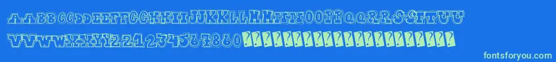 Collegedropout Font – Green Fonts on Blue Background