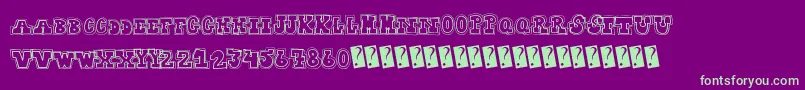 Collegedropout Font – Green Fonts on Purple Background