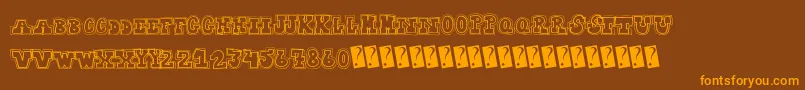 Collegedropout Font – Orange Fonts on Brown Background