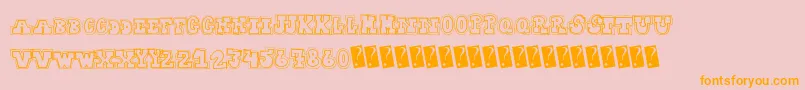 Collegedropout Font – Orange Fonts on Pink Background