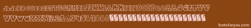 Collegedropout Font – Pink Fonts on Brown Background