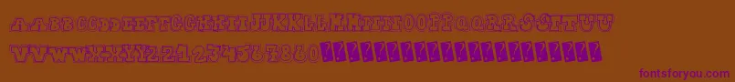 Collegedropout Font – Purple Fonts on Brown Background