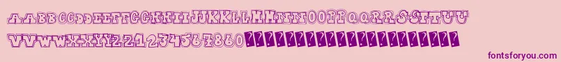 Collegedropout-Schriftart – Violette Schriften auf rosa Hintergrund