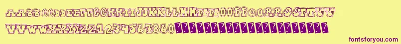 Collegedropout Font – Purple Fonts on Yellow Background