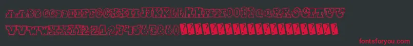 Collegedropout Font – Red Fonts on Black Background