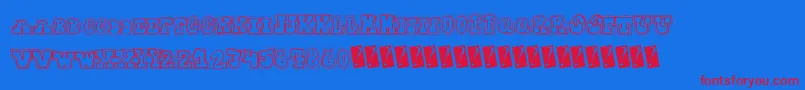 Collegedropout Font – Red Fonts on Blue Background