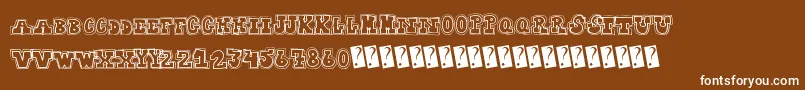 Collegedropout Font – White Fonts on Brown Background