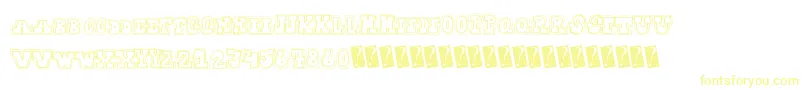 Collegedropout Font – Yellow Fonts on White Background