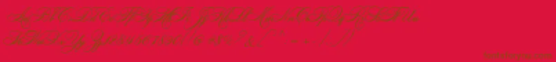 Fonte LudvigVanBethoveen – fontes marrons em um fundo vermelho