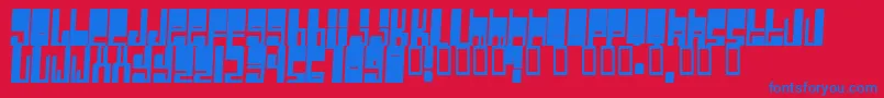 Czcionka Cyberwhiz – niebieskie czcionki na czerwonym tle