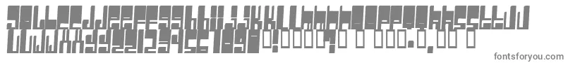 Cyberwhiz-fontti – harmaat kirjasimet valkoisella taustalla