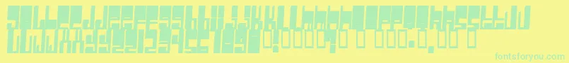 fuente Cyberwhiz – Fuentes Verdes Sobre Fondo Amarillo
