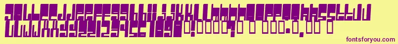 Cyberwhiz Font – Purple Fonts on Yellow Background