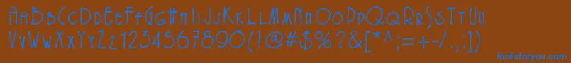 Eryxfreeform Font – Blue Fonts on Brown Background