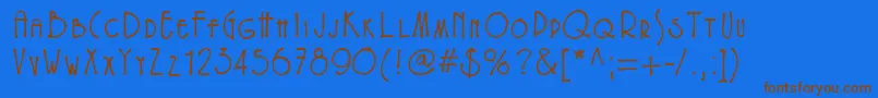 Eryxfreeform Font – Brown Fonts on Blue Background