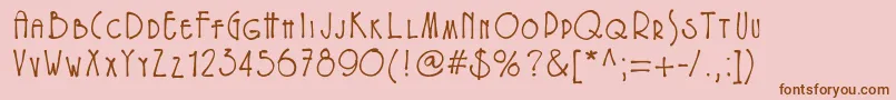 Eryxfreeform Font – Brown Fonts on Pink Background