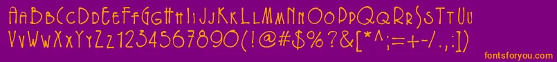 Eryxfreeform Font – Orange Fonts on Purple Background