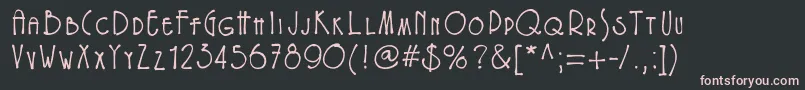 Eryxfreeform Font – Pink Fonts on Black Background
