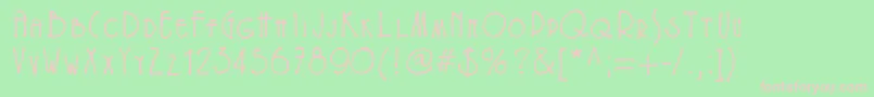 Eryxfreeform Font – Pink Fonts on Green Background