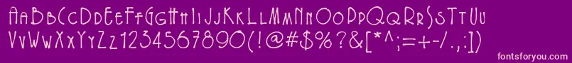 Eryxfreeform Font – Pink Fonts on Purple Background