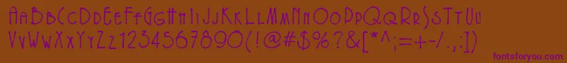 Eryxfreeform Font – Purple Fonts on Brown Background