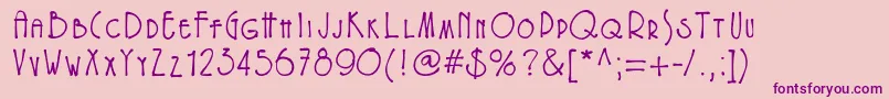 Eryxfreeform Font – Purple Fonts on Pink Background