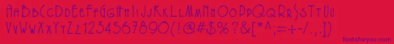 Eryxfreeform Font – Purple Fonts on Red Background