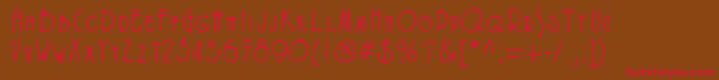 Eryxfreeform Font – Red Fonts on Brown Background