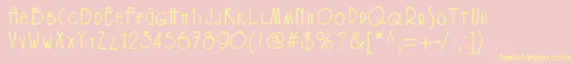Eryxfreeform Font – Yellow Fonts on Pink Background
